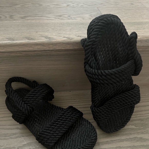 Platform espadrilles flat sandals - Picture 1 of 4